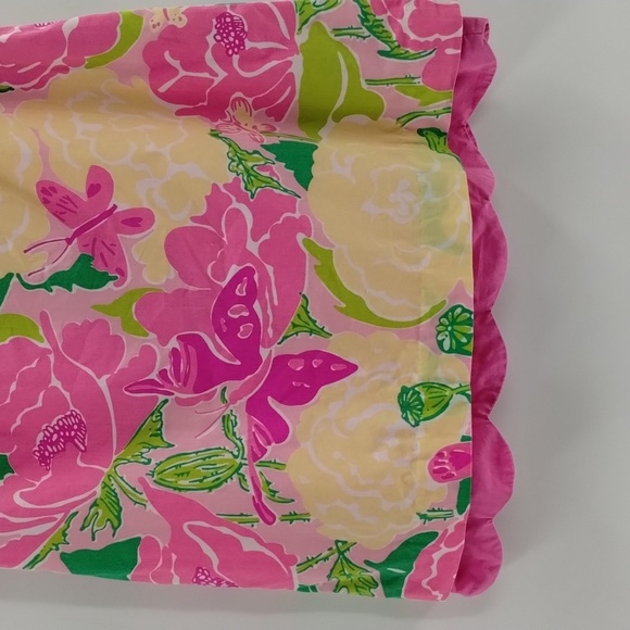 Girls Lilly Pulitzer floral skirt size 10 with scalloped lining zip back GIRLS - Picture 3 of 8